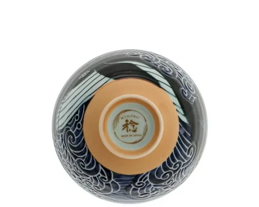 Rice Bowl Blue Whale Waves 5"