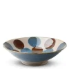 Rustic Blue & Brown 9.75" Serving Bowl