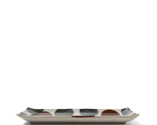 Rustic Dots Rectangle Plate