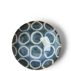 Rustic White Circles 5.75" Bowl
