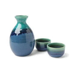Sake Set Jade Ocean Blue