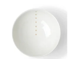 Satin White Dots 8-3/8