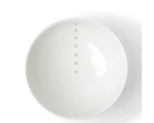 Satin White Dots 8-3/8" Bowl