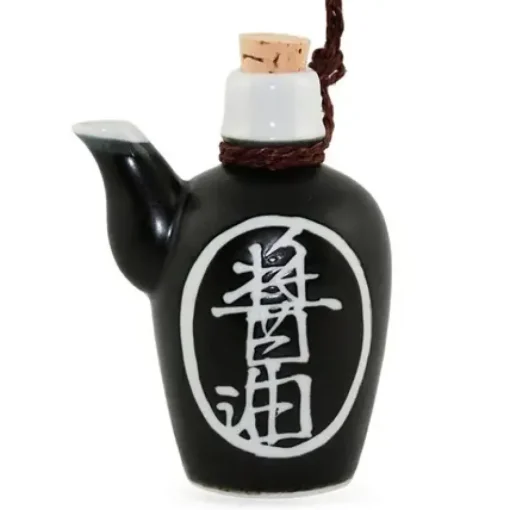 Shoyu 8 Oz. Sauce Pot With Cork - Black