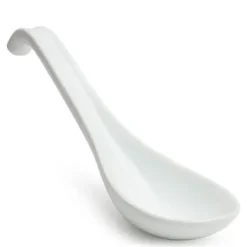 Soup Spoon With Hook - White