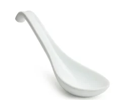 Soup Spoon With Hook - White