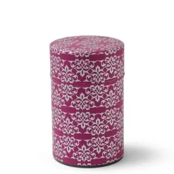 Tea Canister Fuschia/Silver Bar