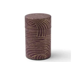 Tea Canister Purple/Gold Swirl
