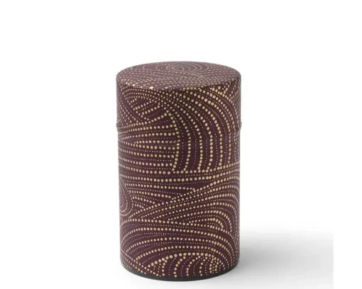 Tea Canister Purple/Gold Swirl