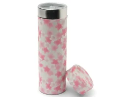 Tea Canister White Sakura Blossoms