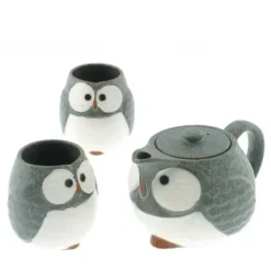 Tea Set Owl Blue