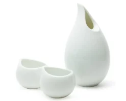 Tear Drop White Sake Set