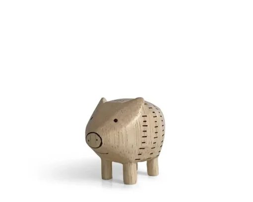 T-Lab Wooden Animal Zodiac Pig