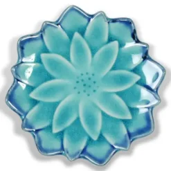 Turquoise Blue Mum 4.75" Plate