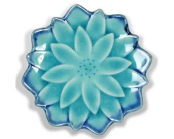 Turquoise Blue Mum 4.75" Plate