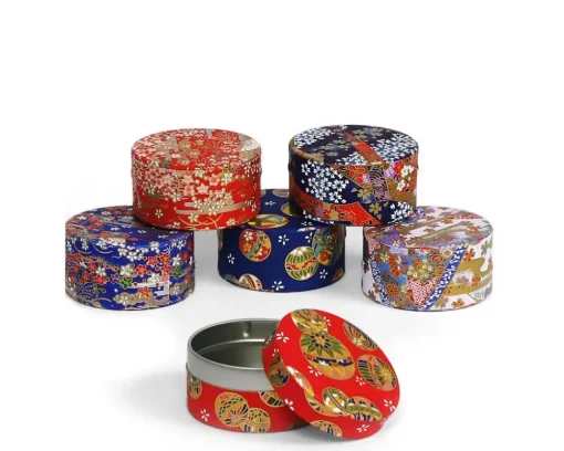 Washi Paper Tea Canister