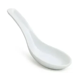 White Porcelain Soup Spoon