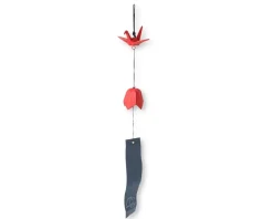 Wind Chime Peace Crane Red 1-7/8"